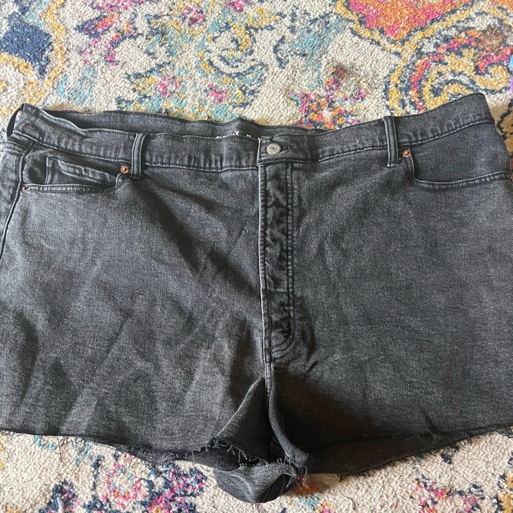 Black Denim Shorts